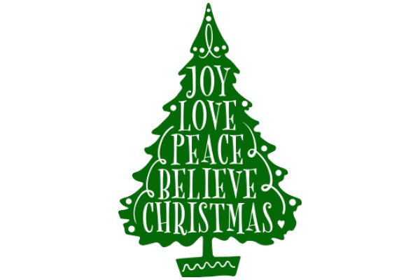 Joy, Love, Peace, Believe Christmas Tree