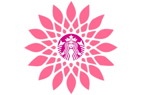 Stylized Starbucks Logo with a Flower Design