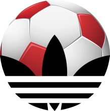 Adidas Soccer Ball with Red and White Panels