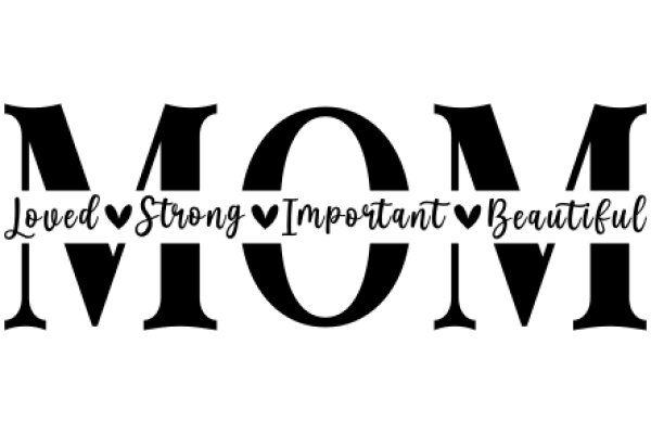 Mom: Loved, Strong, Important, Beautiful