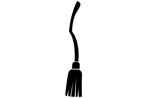 A Pixelated Broom on a White Background