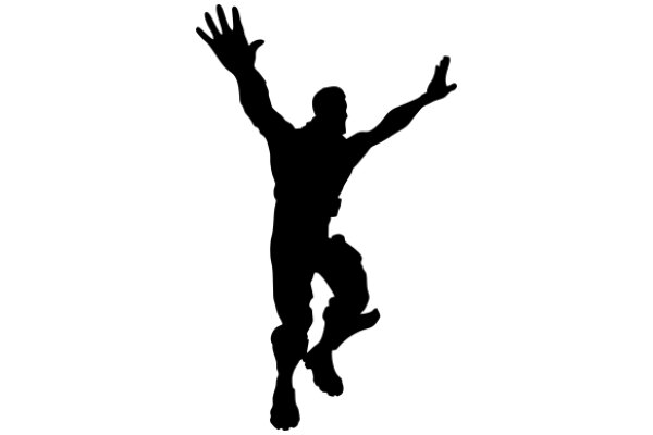 Silhouette of a Jubilant Sports Figure