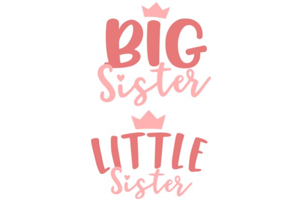 Big Sister, Little Sister: A Playful Pink Logo