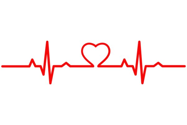 Digital Art: A Heartbeat Symbolizing Love and Health