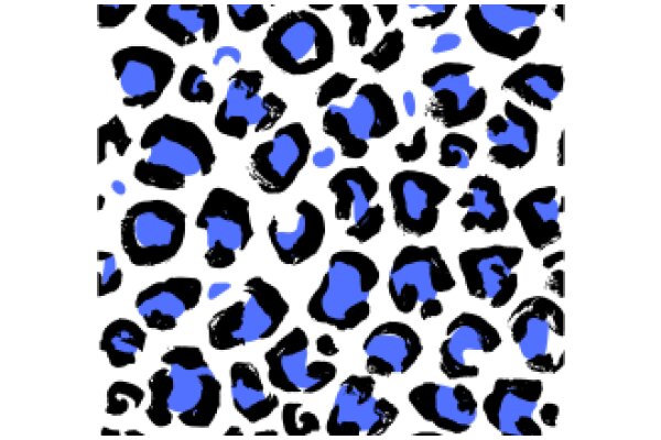 Vibrant Blue and Black Leopard Print