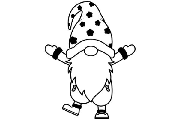 Whimsical Cartoon of a Gnome-like Character with a Playful Expression