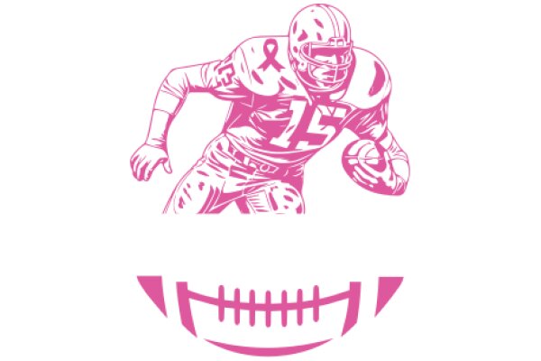 A Pink Football Player and a Pink Football Logo