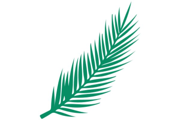 Stylized Green Palm Leaf