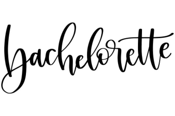 Elegant Black Handwriting on a White Background