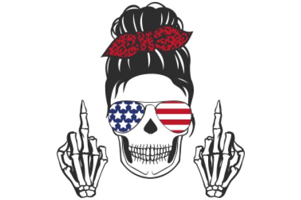 Stylish Skull with a Patriotic Twist