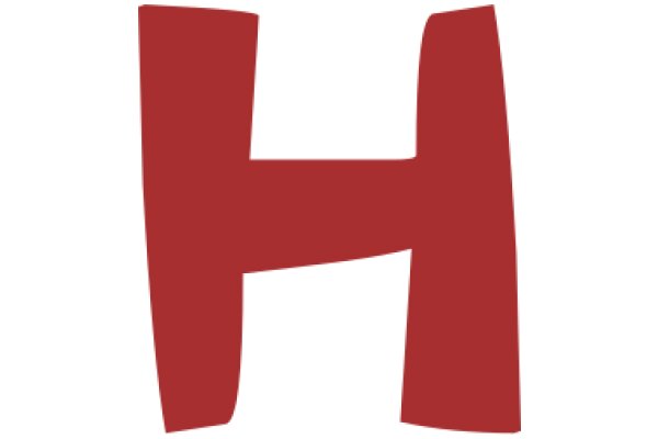 Simplistic Red Letter 'H' on a White Background