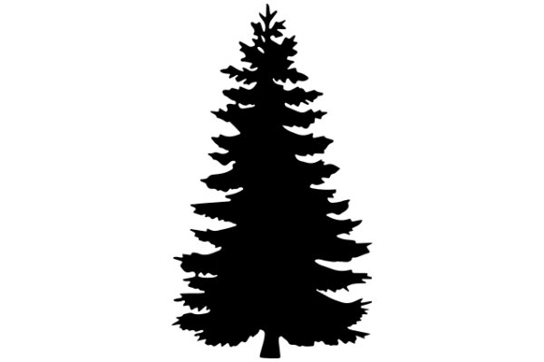 A Silhouette of a Christmas Tree