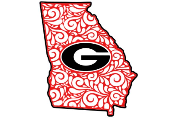 Vibrant Red and White State Logo