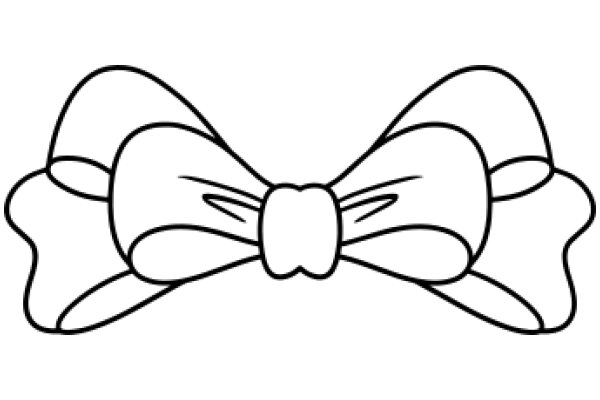 Stylized Line Drawing of a Bow Tie