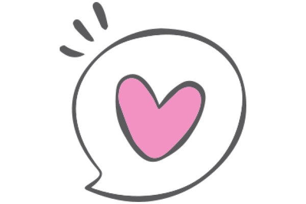 A Pink Heart in a Speech Bubble: A Symbol of Love and Communication