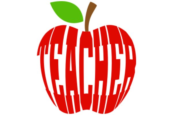 Vibrant Apple with the Word 'Teacher' in Red