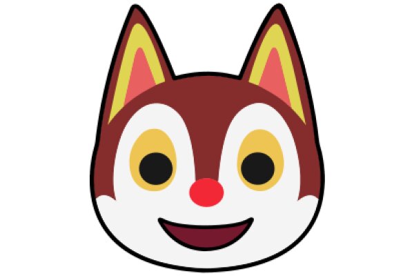 A Friendly Cartoon Character: A Red and Yellow Cat with a Big Smile