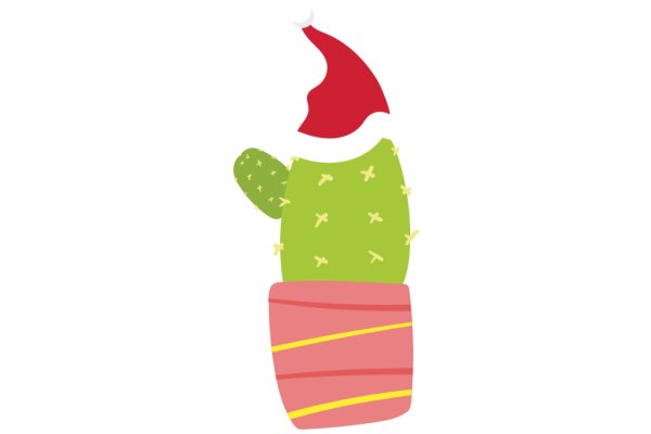 A Festive Cactus: A Holiday-Themed Illustration