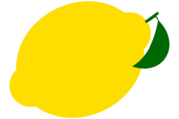 A Yellow Fruit with a Green Leaf