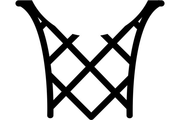 Stylized Black Logo of a Chair Back