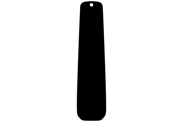 A Solid Black Object with a Hole at the Top