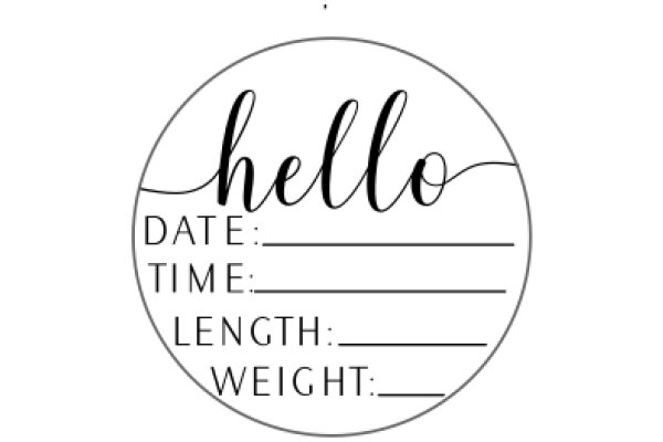 Hello, Date, Time, Length, Weight: A Simple, Yet Elegant, Greeting Card Design