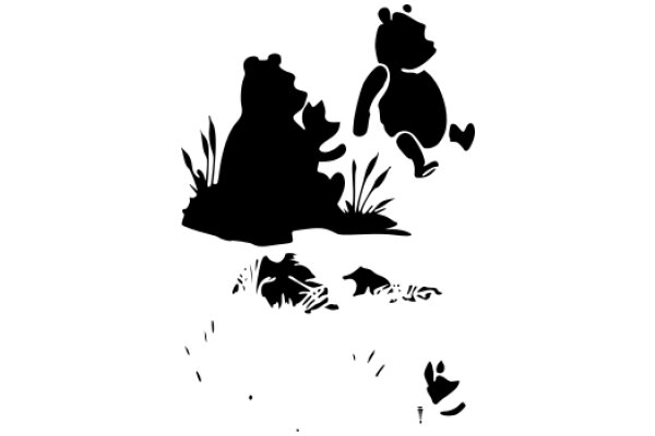 A Silhouette Story: A Bear, A Pig, and a Baby Bear's Adventure