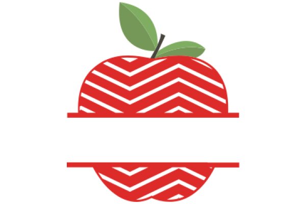 Vibrant Apple with a Striped Background