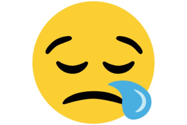 A Yellow Emoji with a Sad Expression and a Blue Tear Drop