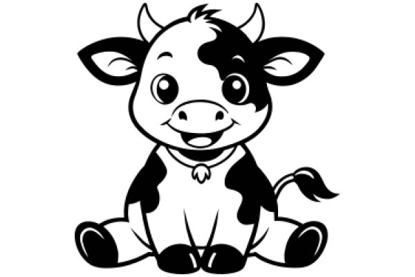 Adorable Cartoon Cow