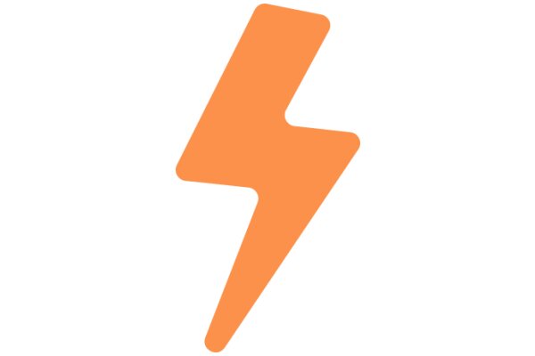 Vibrant Orange Lightning Bolt Logo