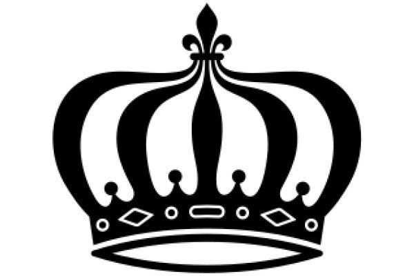 A Monochrome Crown on a White Background