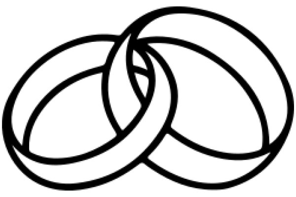 A Simple, Line Drawing of Two Intertwined Circles