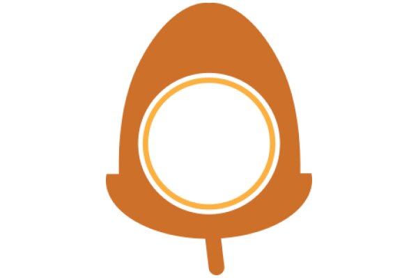 A Simple, Orange Icon with a Circle Inside