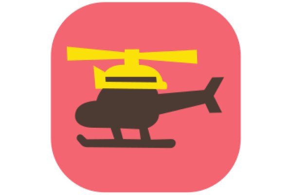 A Helicopter Icon on a Pink Background