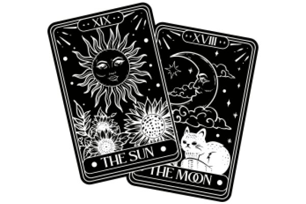 A Pair of Sun-Themed Tarot Cards