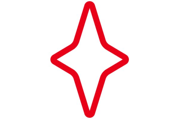 Vibrant Red Star Symbol on a White Background