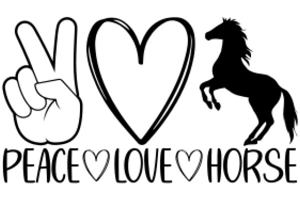 Peace, Love, and Horsepower: A Symbolic Emblem of Equine Affection and Serenity