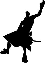 Silhouette of a Person in a Stylized Pose