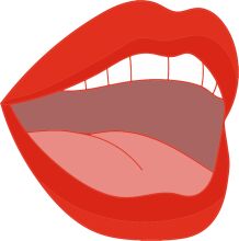 A Red Lipstick Illustration: A Close-up View of a Luscious Pout