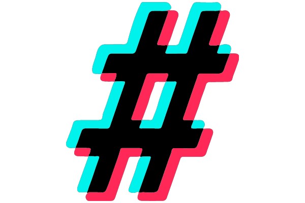 Vibrant Digital Art: A Stylized Hashtag