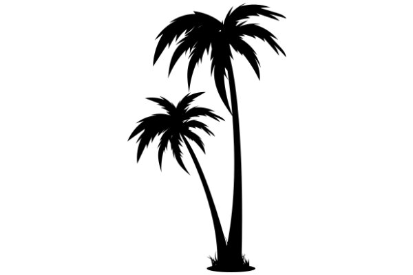 A Silhouette of a Palm Tree