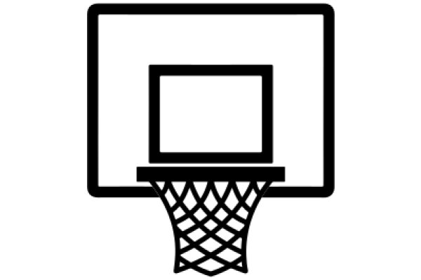 Simplified Icon of a Basketball Goal