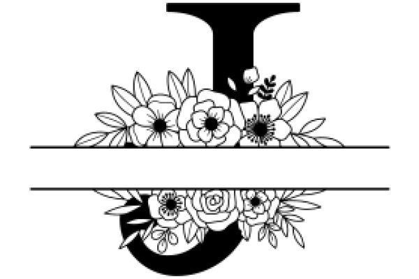 Elegant Floral Design with Letter J