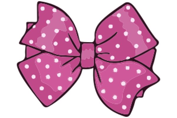 Stylish Pink Bow with Polka Dots