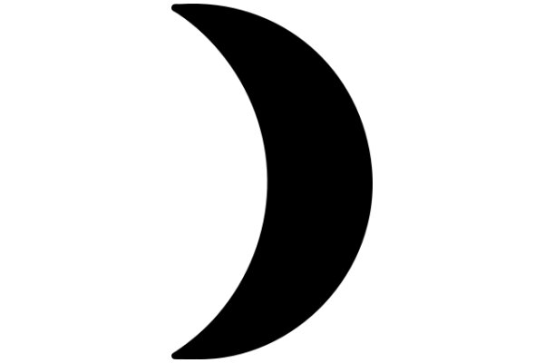 A Simple Black Crescent Moon