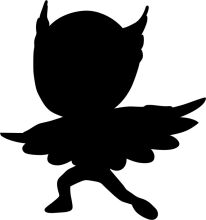 Silhouette of a Cartoon Angel