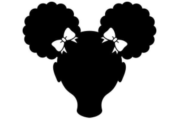 Stylish Minnie Mouse Silhouette with Bow Accessories