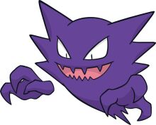 Vivid Purple Ghost Pokémon Character