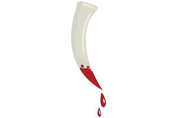 A Drop of Red in a White Background